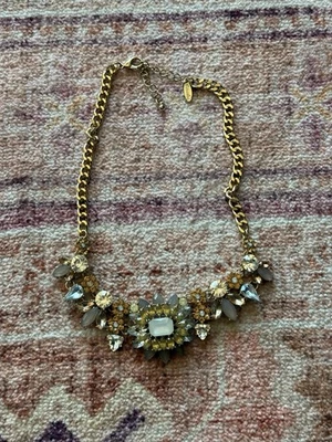 娜塔莎签名女式项圈项链金色水钻闪亮 — 第 1/4 张图片