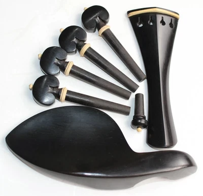 new Viola Accessories Ebony and boxwood Wood Inlay Viola Pegs for viola - Image 1 of 2