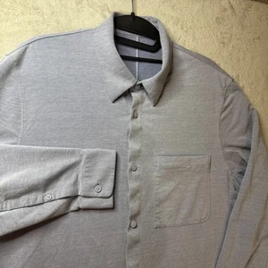 Lululemon The Commission Langarm Button Down Hemd Herren Large Harbor Blue - Bild 1 von 10