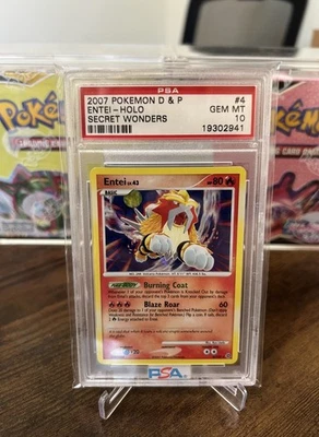 2007 Pokemon Entei Holo Secret Wonders #4 PSA 10 Gem Mint - Image 1 of 2