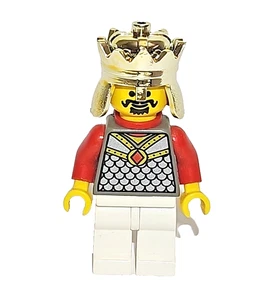 Lego Vintage Castle Minifigure Chess King Red Plastic Cape & Crown cas205 2586 - Picture 1 of 4