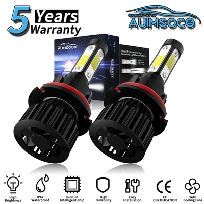 Для Ford E-450 Super Duty 2003-2007 2-дверные 2 светодиодные лампы дальнего ближнего света - Изображение 1 из 4