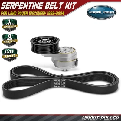 Kit de componentes de transmisión por correa Serpentine de 2 piezas para Land Rover Discovery 1999-2004 GAS Foto 1 de 4