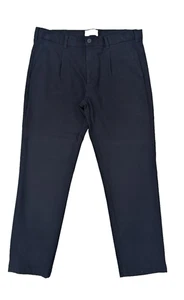 Autograph Regular Fit Textured Dobby Pleat Chino Herren 36x29 Navy - UVP 45£ - Bild 1 von 7