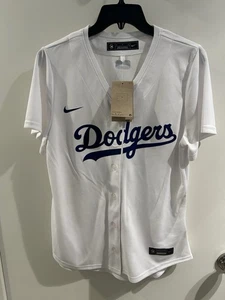 Nike Los Angeles Dodgers Jersey Womens Medium White MLB Genuine Merchandise NWT - Picture 1 of 5