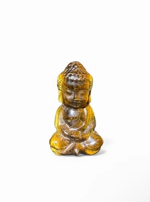 Estatuilla Feng Shui Piedra Ojo de Tigre Bebé Buda Cristal Decoración del Hogar Piedra Foto 1 de 3