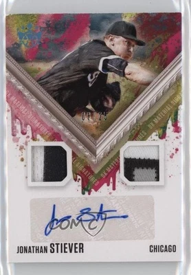 2021 Panini Diamond Kings Holo Platinum Blue /25 Jonathan Stiever Rookie Auto RC - Image 1 of 2