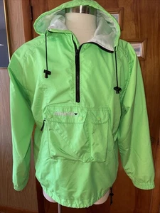 Vtg Obermeyer Ski Jacket MENS M Neon 3/4 Zip Pullover Coat Color block 80s 90s - Picture 1 of 8