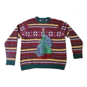 33 Degrees Sloth Ugly Christmas Sweater Damen Größe XL Feiertage Pullover EUC  - Bild 1 von 6