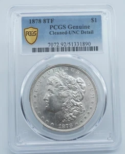 1878 8TF Morgan Silber Dollar PCGS original gereinigt - UNC Detail - U839 - Bild 1 von 5