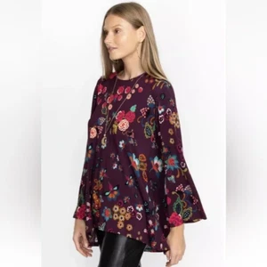 JOHNNY WAS THE JANIE FAVORITE HIGH NECK SWING TUNIC ADRINA SIZE S $168 - Picture 1 of 11