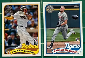 2024 Topps Update 1989 35th Anniversary Lot Jackson Merrill Parker Meadows - Bild 1 von 2