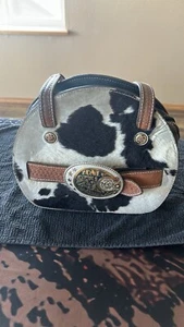 Hair On Cowhide Trophy Belt Buckle Purse - Picture 1 of 15