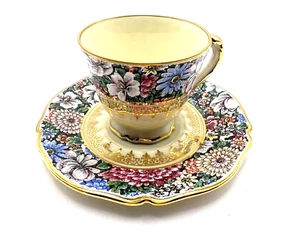 Limoges Tea cup & Saucer Gold Trim Porcelaine D'ART Decor EN Relief Depose - Picture 1 of 17