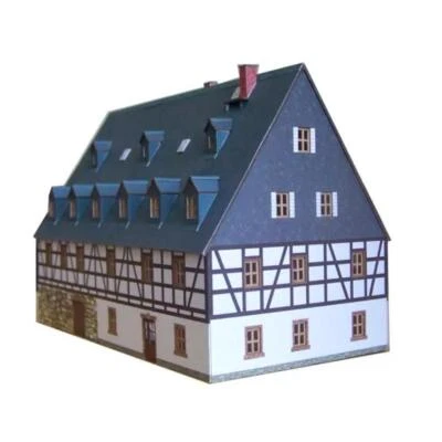 Modellbausatz 0402 Großes Fachwerkhaus mit kleinen Gauben für H0 und TT - Bild 1 von 4