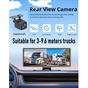 12-24V Truck 11.26" Reversing Image Universal Dash Recorder Wireless Carplay BT - Picture 1 of 15