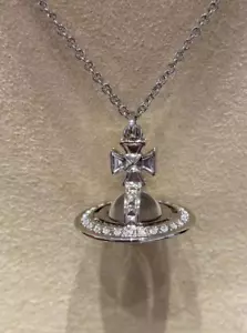 Vivienne Westwood /White Planet Silver Chain - Picture 1 of 6