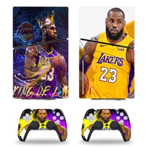 PS5 Slim Disk Console Controller Playstation 5 Lakers Lebron James Skin Stickers - Picture 1 of 1