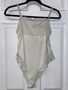 Vintage Victoria's Secret White Ivory Lace Bodysuit Women’s Size: Large - Picture 1 of 14