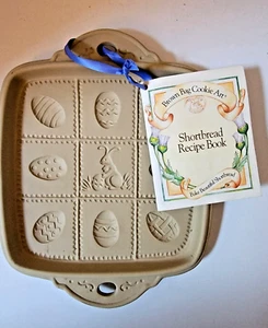 VTG Brown Bag Cookie Art 1993 Hill Design Egg Shortbread Pan Discontinued Easter - Picture 1 of 6