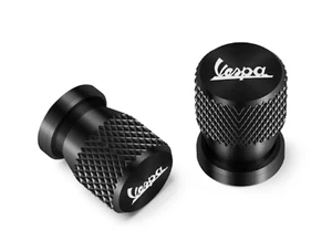 EIN PAAR VESPA ROLLER REIFENVENTILKAPPEN (FARBE SCHWARZ) . REF.VT- - Bild 1 von 3
