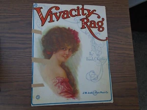 Vivacity RAG 1910 by Frank C. Keithley ( Sheet Music has been Trimmed ) RARE - Picture 1 of 5