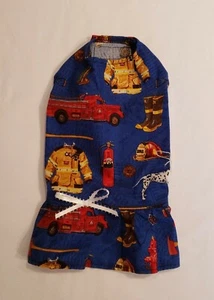 Fire House Truck Axe Boots Dress Dog Puppy Teacup Pet Apparel Clothes XXXS & XXS - Picture 1 of 2