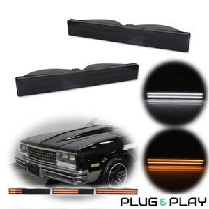 Switchback LED Front DRL Signal Lights Pair For 82-87 El Camino Malibu Caballero - Picture 1 of 11