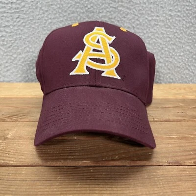 Arizona State Sun Devils Hat Adult Maroon Yellow Strap Back Dad Cap NCAA Sports - Image 1 of 4
