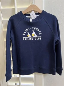 NEW JANIE & JACK Boys 5 Yrs Sailing Club Navy Blue Ocean Club Sweater Boat NWT - Picture 1 of 5