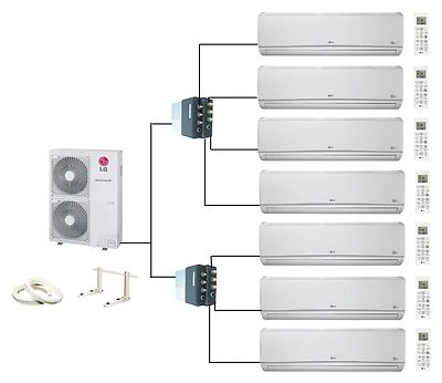 LG MultiSplit 7 x 2,1kW Wandgeräte Klimaanlage Klimageräte INVERTER + GRATIS  - Bild 1 von 3