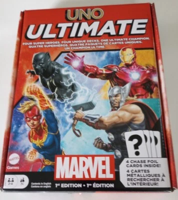UNO Ultimate Marvel Card Game 4 Chase Foil Cards 1st Edition  - Image 1 of 4