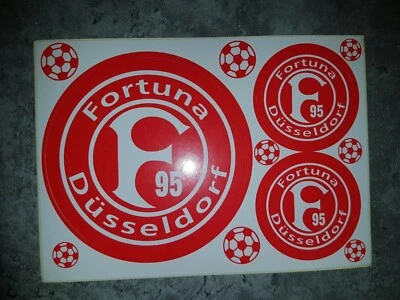 Fortuna Düsseldorf Aufkleber Sticker Set - 3 Logos Postkartenformat Bundesliga