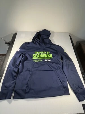 Seattle Seahawks Hoodie Sweatshirt~Size Youth L (14/16)~Nike Therma Fit~NFL - Image 1 of 4