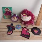 TLC Lot Of Cheshire Cat Items w Damage / Wear. Magnets Keychain Squishy Toy