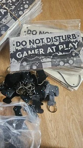 129 Items Bundle of GAMER Gaming party bag fillers gifts keyring and signs - Picture 1 of 3