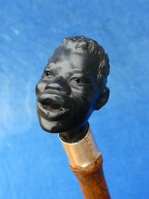 RARE ++ MANCHE D'OMBRELLE US Umbrella handle XIX EME CAKE-WALK DANSE Dance - Photo 1/4