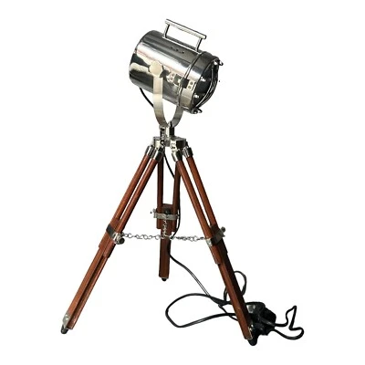 Vintage Spotlight Desk/Table Lamp Chrome Finish Searchlight with Stand Gift - Image 1 of 4