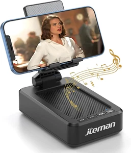 Cell Phone Stand with Wireless Bluetooth Speaker and Anti-Slip Base HD Surround  - Picture 1 of 12
