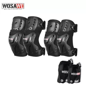 WOSAWE Adult Motorcycle Knee Protector Motorcross Racing Elbow Pads ATV Gear - Picture 1 of 9