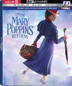 MARY POPPINS RETURNS - TARGET EXCLUSIVE 4K ULTRA HD + BLU-RAY + DIGITAL (NEW) - Picture 1 of 2