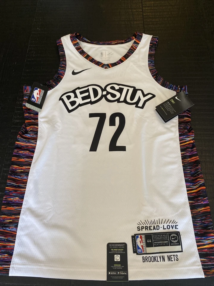 Brooklyn Nets Nike City Edition Biggie Smalls Swingman Jersey Sz 44 M Cu0192-100