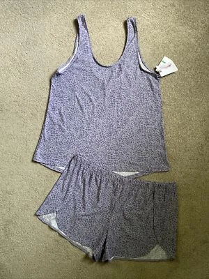 Conjunto de pijama para mujer Jessica Simpson talla L dos piezas minimalista manchas de animales nuevo con etiquetas Foto 1 de 4