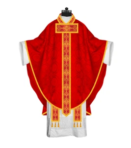 Liturgical Gothic Chasuble Vestment with Matching stole - Picture 1 of 6