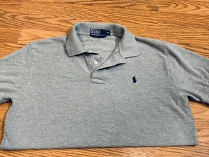 Polo Ralph Lauren Gray Polo Shirt Medium  - Picture 1 of 6