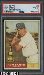 1961 Topps #35 Ron Santo Chicago Cubs All-Star Rookie HOF PSA 4 VG-EX