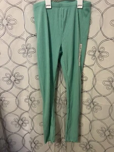 Cat & Jack girls Light green ribbed leggings pants size XL 14 New - Picture 1 of 3