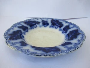 Antique Normandy Pattern Flow Blue Plate Johnson Brothers England Porcelain "F75 - Picture 1 of 7