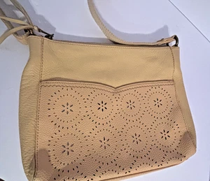 The Sak Alameda Perforated Mandala Leather Crossbody Buttercup Yellow - Photo 1/8