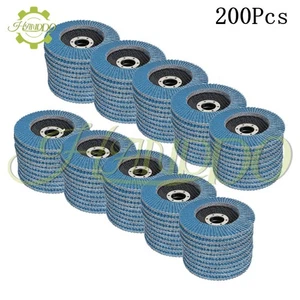 PACk200 4.5" × 7/8" 40 GRIT PREMIUM ZIRCONIA FLAP DISC SANDING GRINDING T29 - Picture 1 of 8